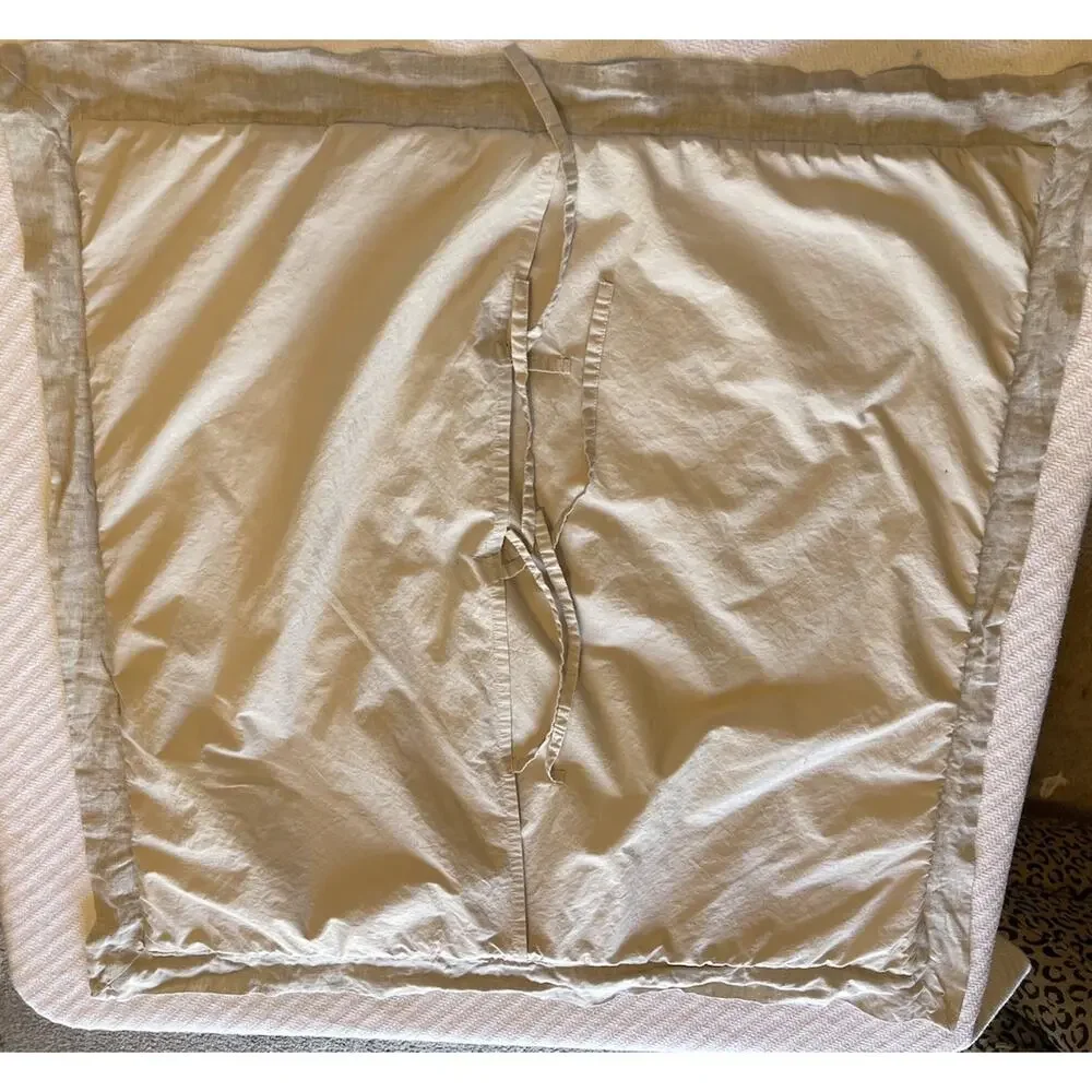 PINE CONE HILL WASHED 100% LINEN QUILTED NATURAL EURO SHAM